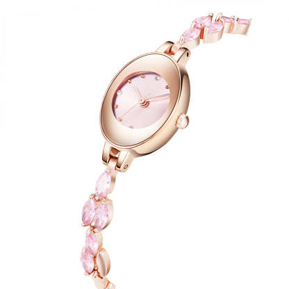 Prezenty dla kobiet w 2025 roku 💝🥰⌚ Damski zegarek z kolorową cyrkonią na bransolecie