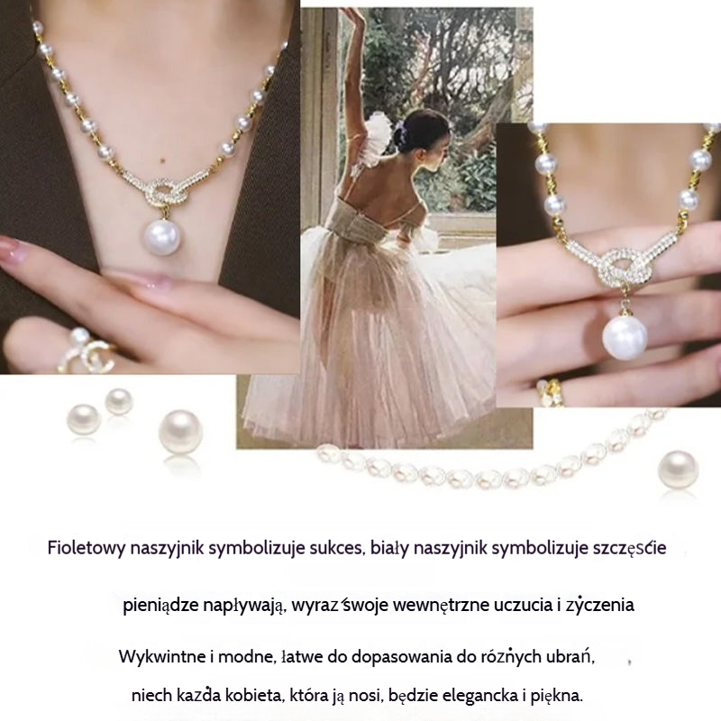 💜 Naszyjnik z naturalnych pereł