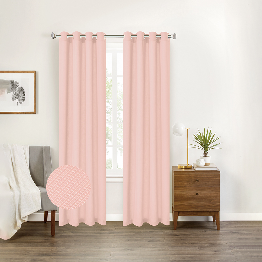 Twill Curtain Livingroom Pink