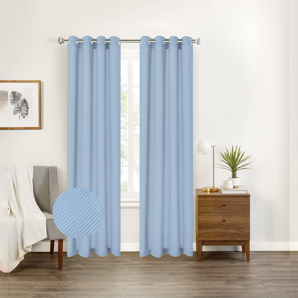 Twill Curtain Livingroom Light Blue