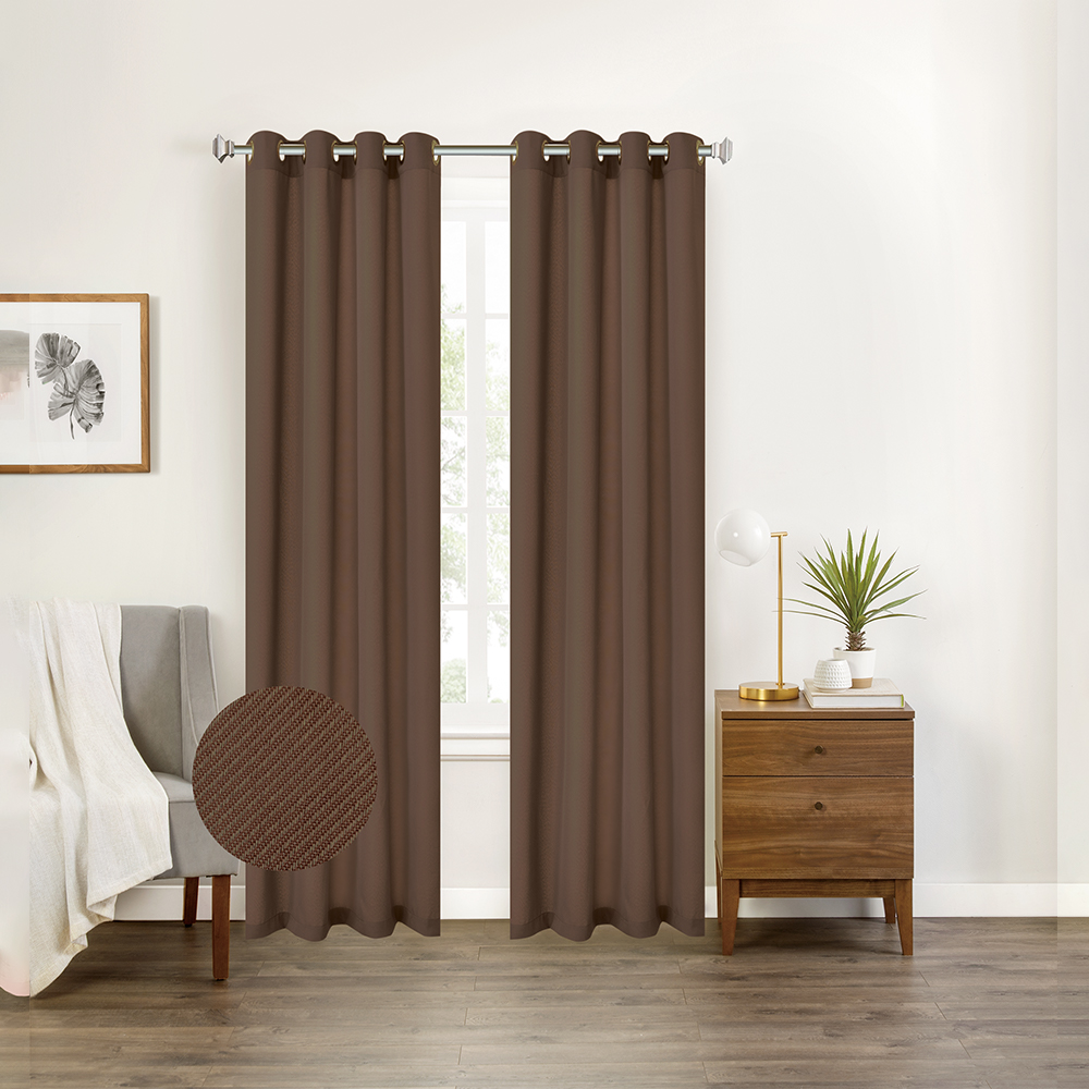 Twill Curtain Livingroom Dark Brown
