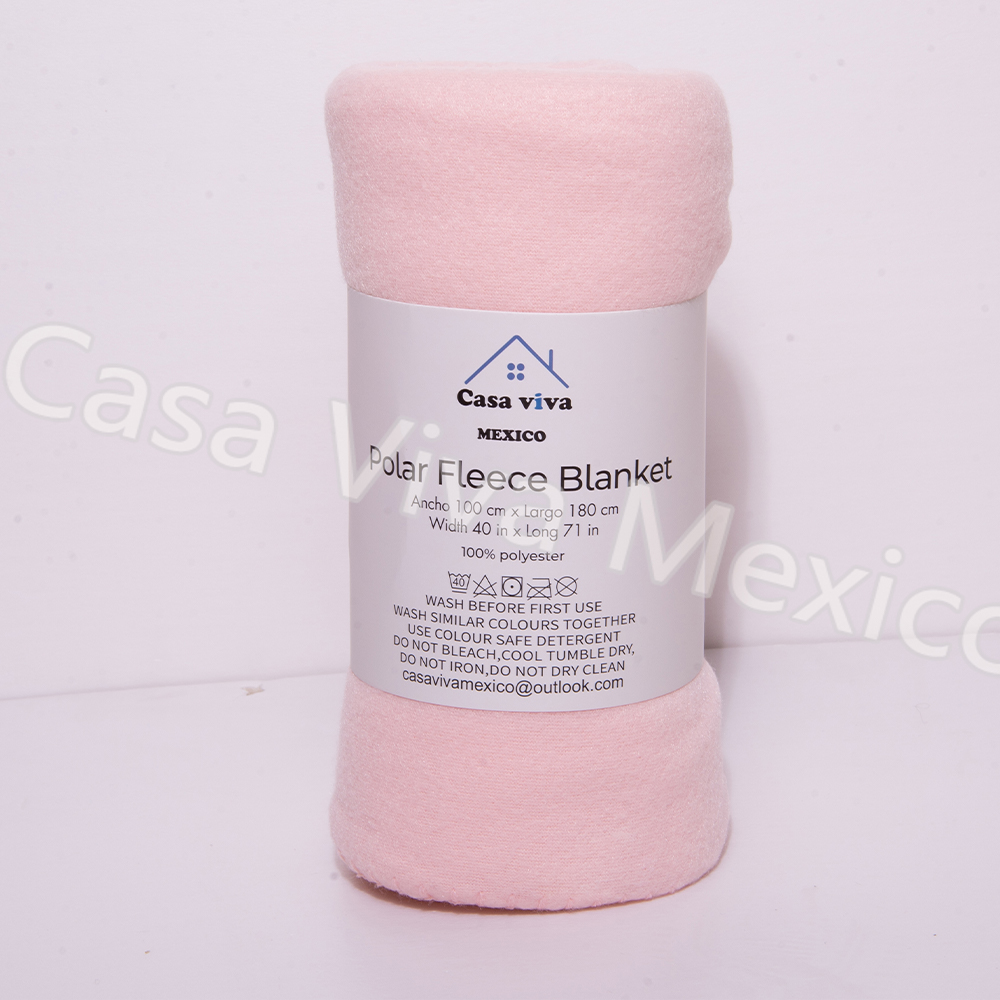Double-sided Fleece Blanket Bedroom Pink