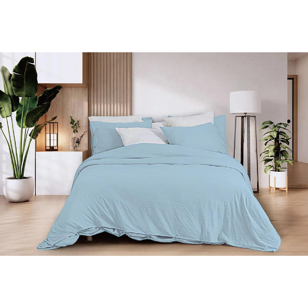 Twin Quilt Bedroom Light Blue