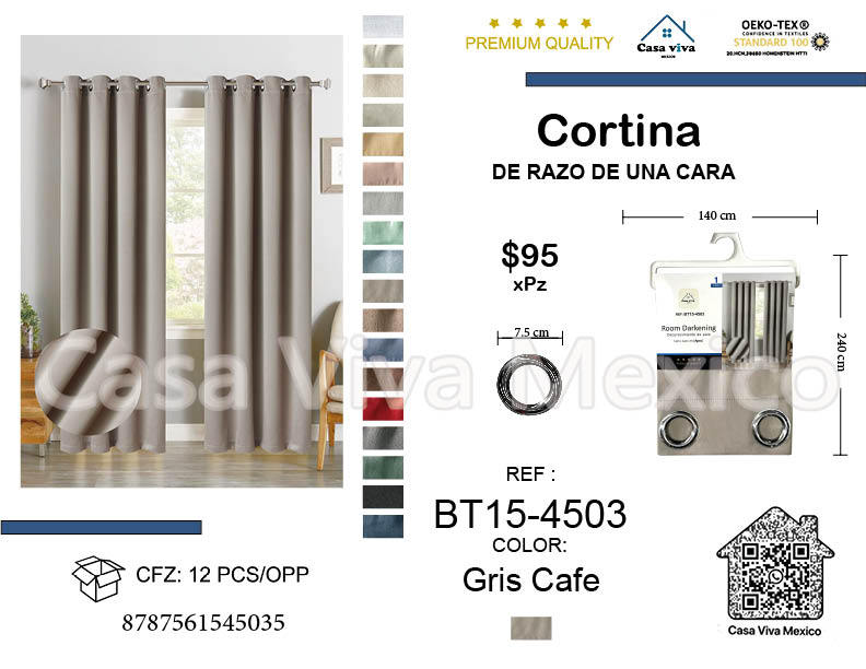 Single-side Curtain Red Gray 140*240 cm