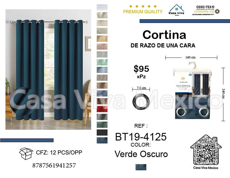 Single-side Curtain Dark Blue 140*240 cm