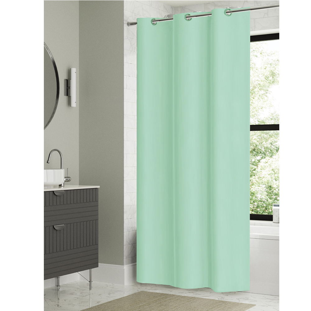 Brushed Fabric Shower Curtain Mint Green