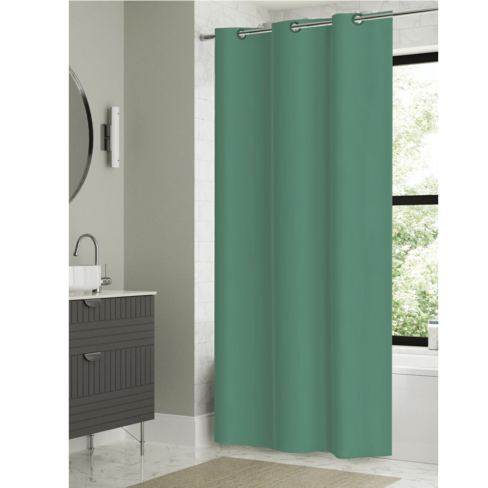 Brushed Fabric Shower Curtain Green