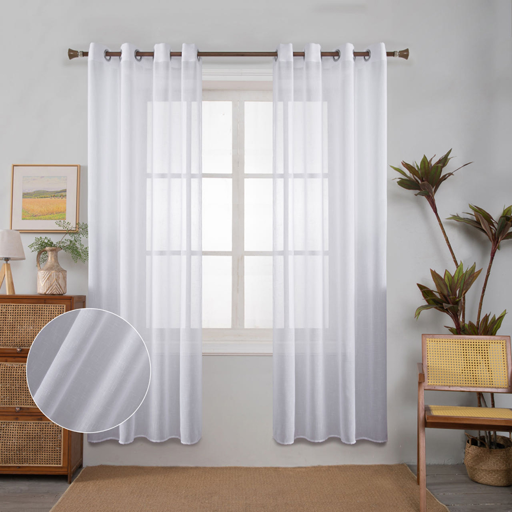 Linen Curtains Livingroom White