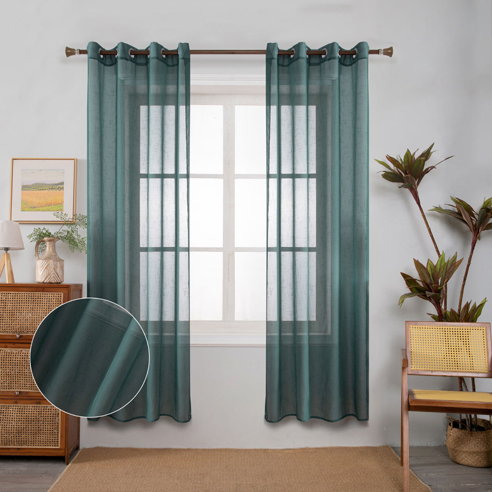 Linen Curtains Livingroom Dark Blue