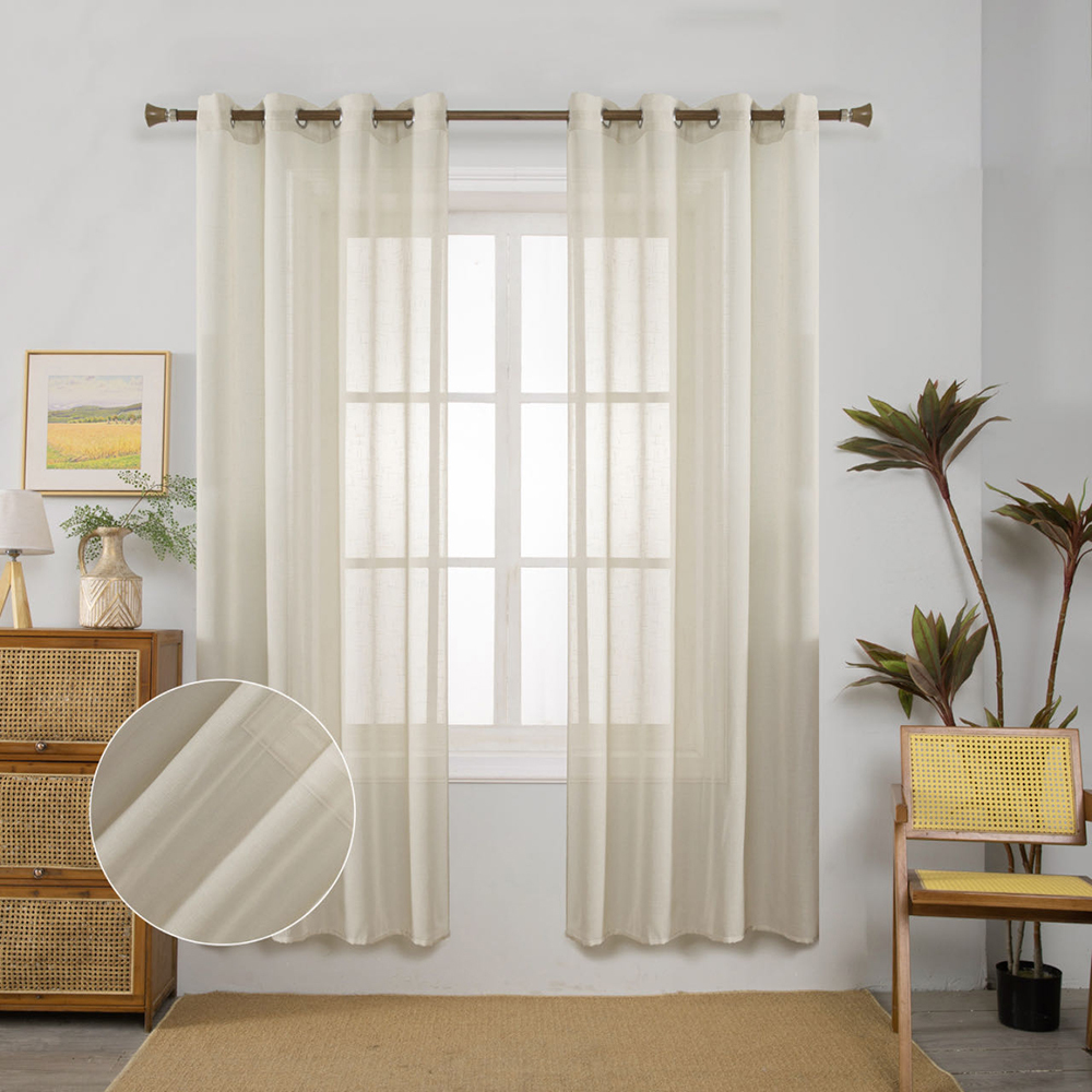 Linen Curtains Livingroom White
