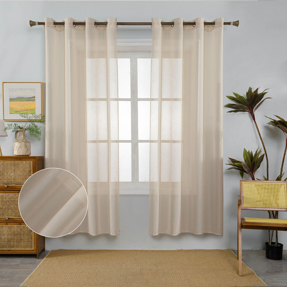 Linen Curtains Livingroom Light Gray