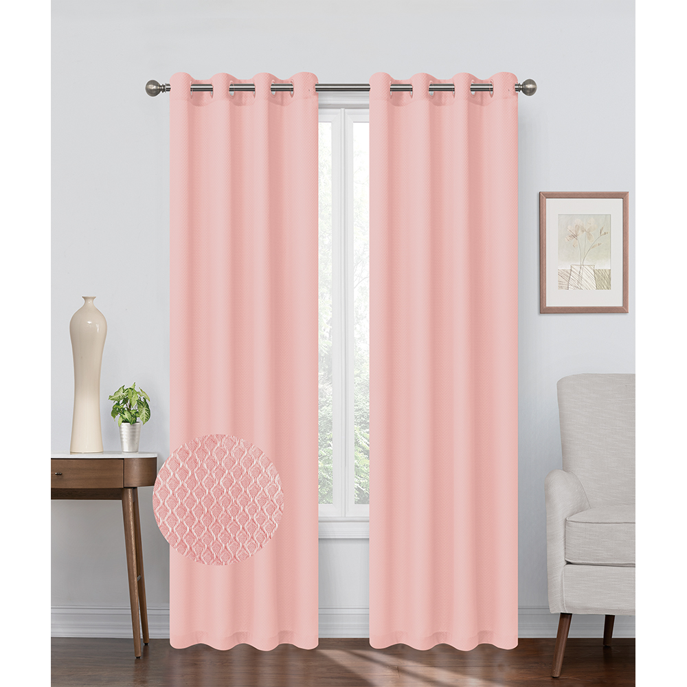 Curtain Jackquard Livingroom Pink