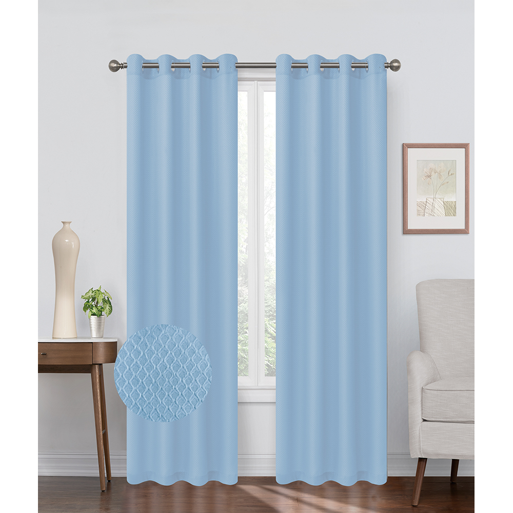 Curtain Jackquard Livingroom Light Blue