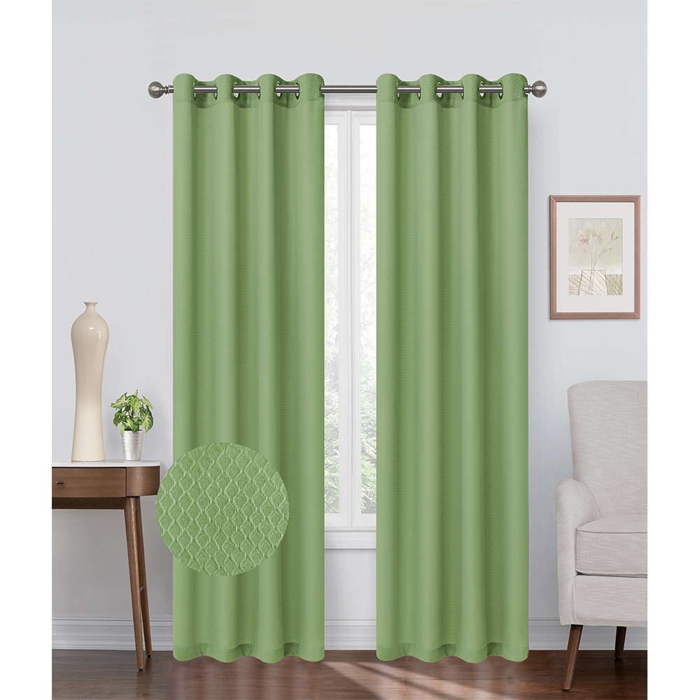 Curtain Jackquard Livingroom Green