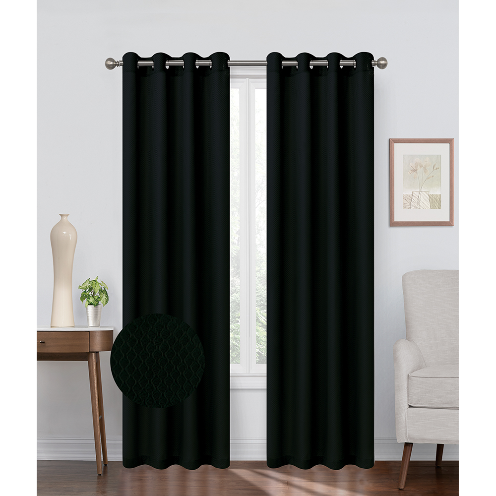 Curtain Jackquard Livingroom Black