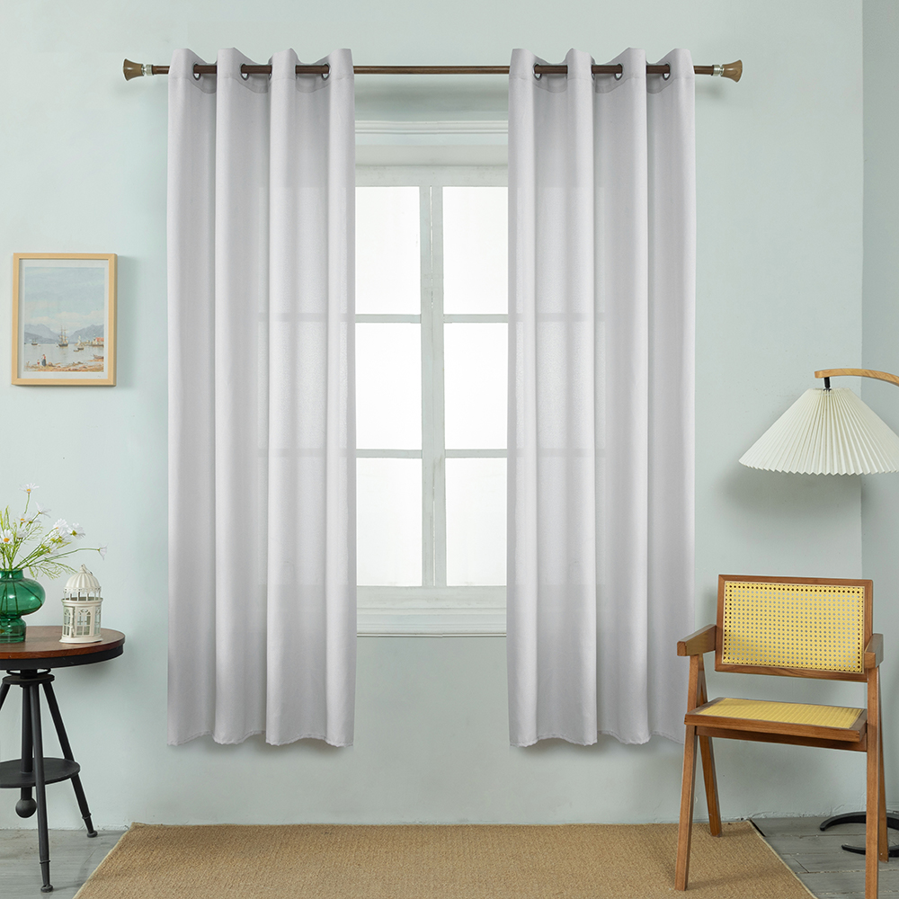 Fine Cotton and Linen Curtains Livingroom Blue Gray