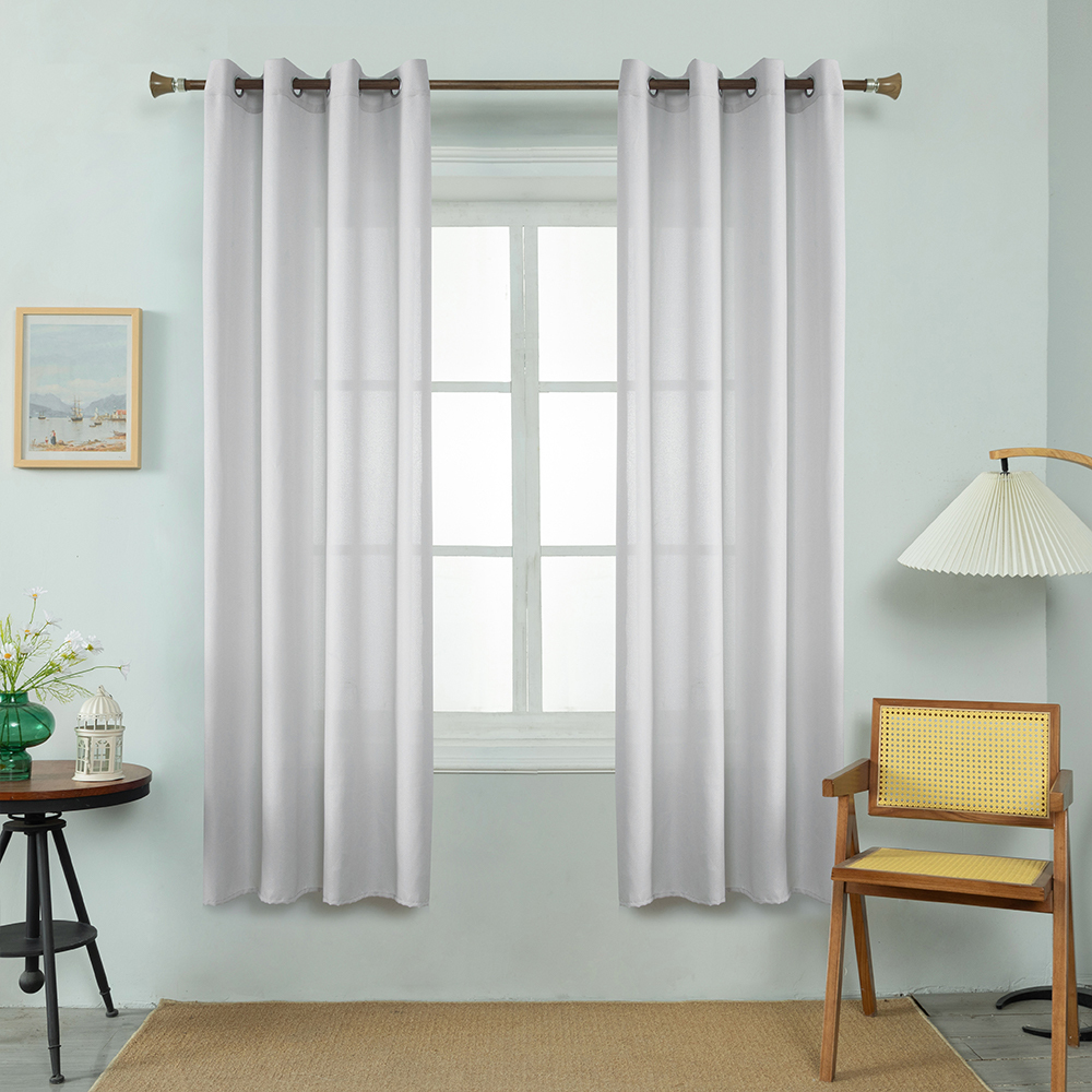 Fine Cotton and Linen Curtains Livingroom Blue Gray