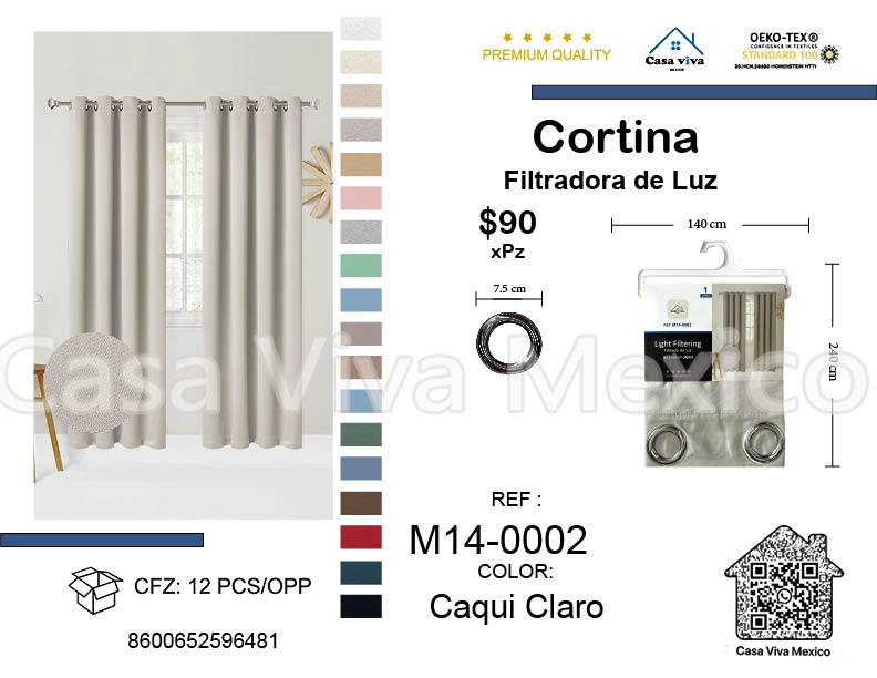 Light Filtering Curtains Light Gray 140*240 cm 