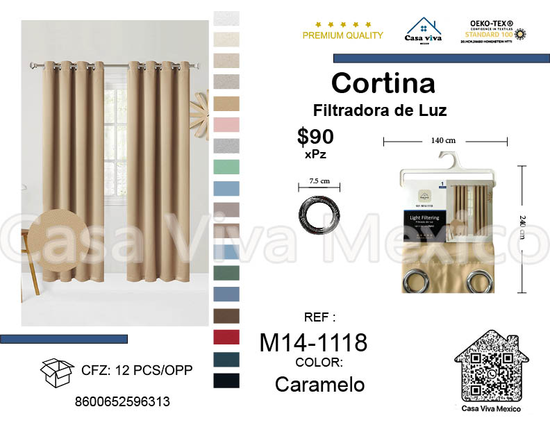 Light Filtering Curtains Caramel 140*240 cm 