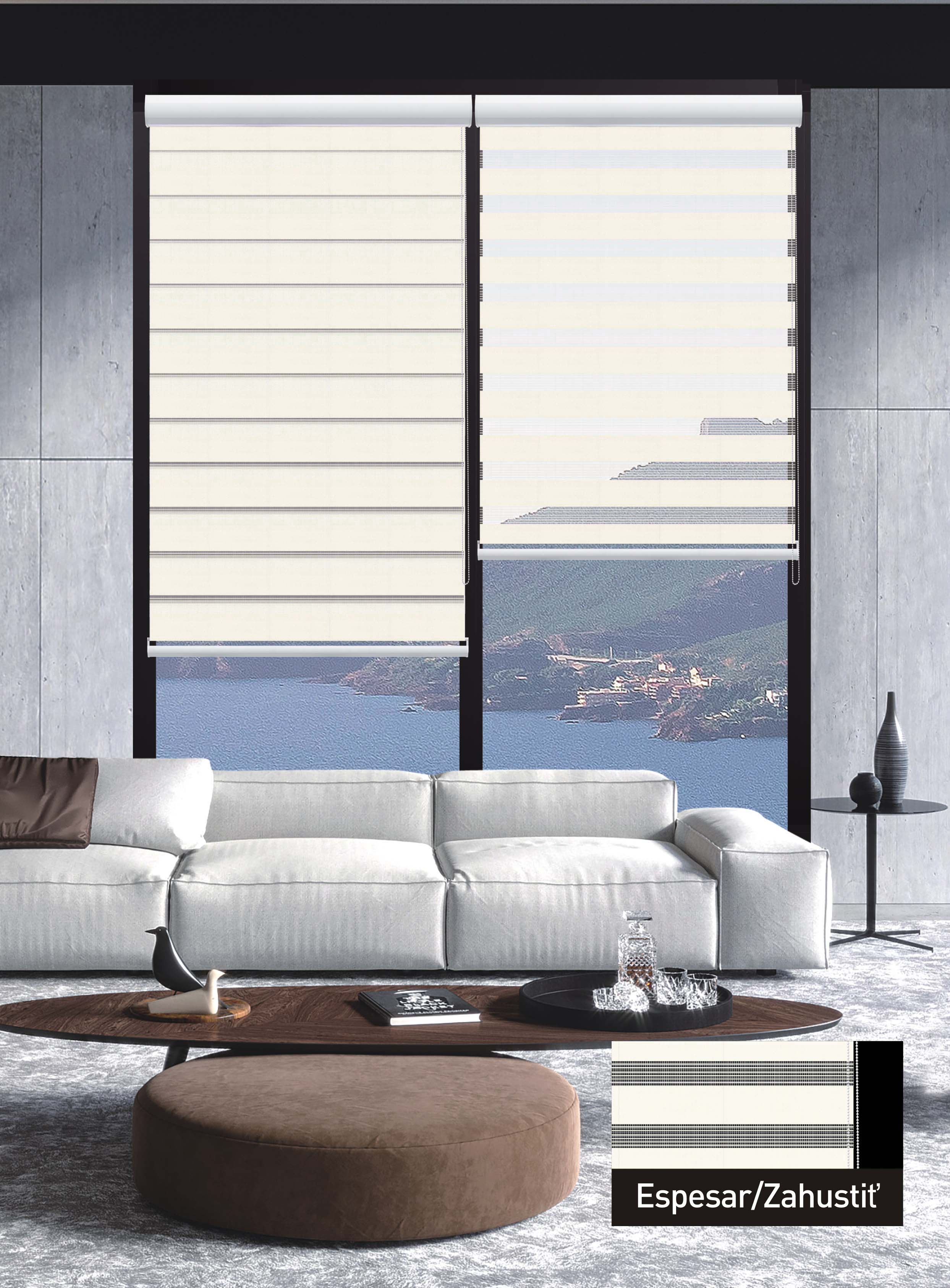 Double Layer Laminated Curtain White 80*200 cm PF05-6035