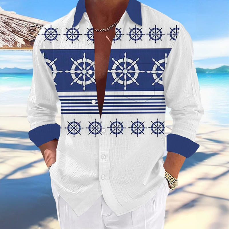 Men's Hawaiian Fashion Print Resort Casual Shirt 