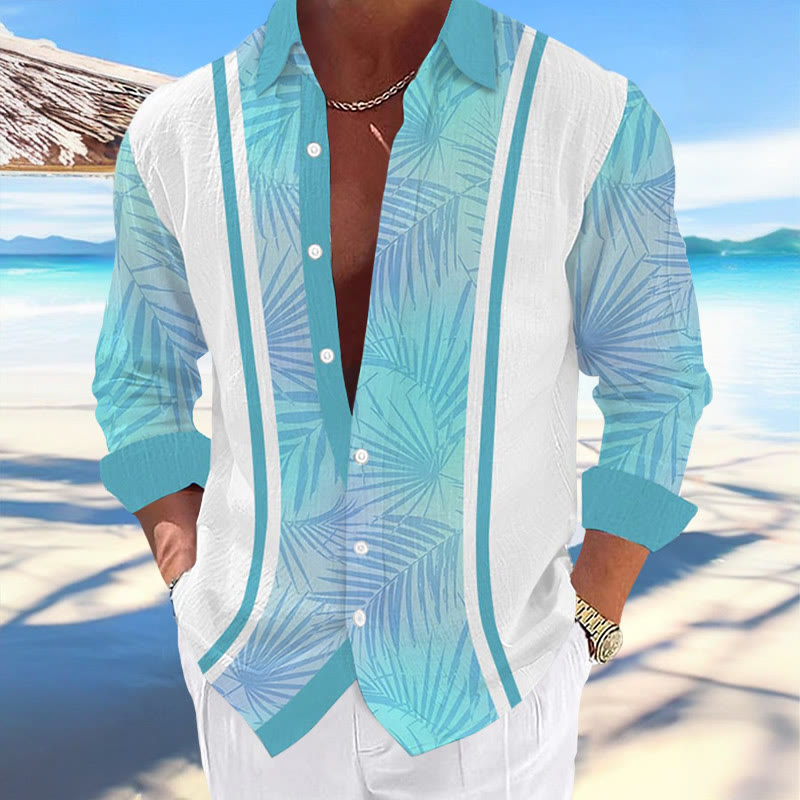 Men's Hawaii Print Fashion Vacation And Casual Shirt