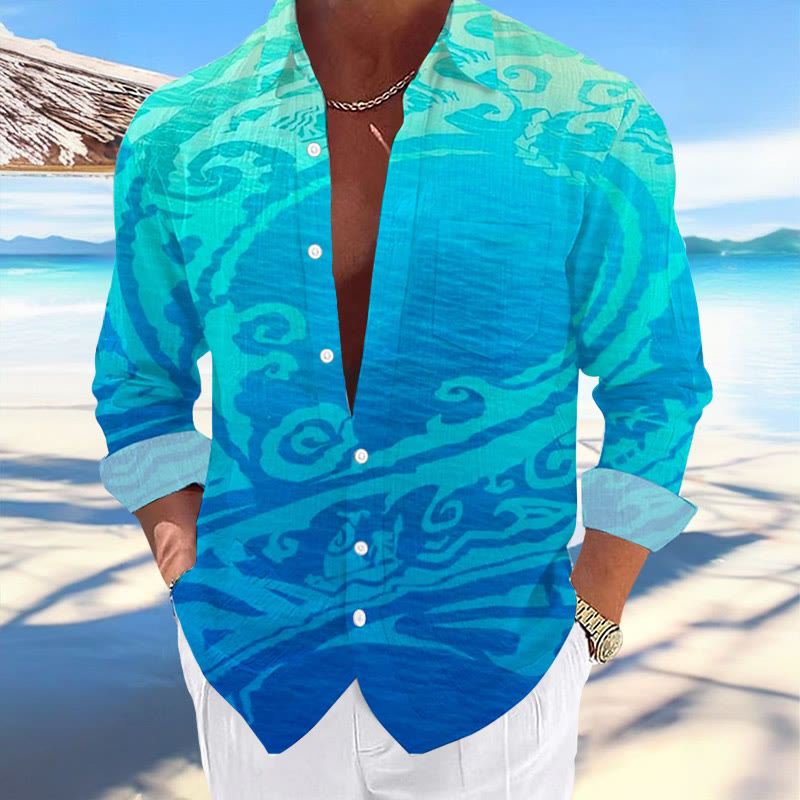 Men's Casual Hawaiian Lapel Shirt