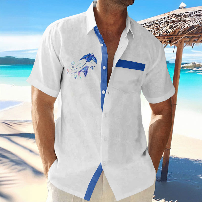 Vacation Ray Print Short Sleeve Shirt