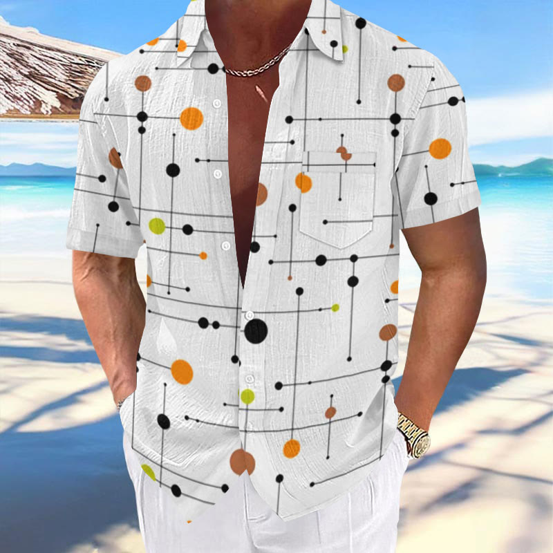 Vacation Geometric Print Men's Casual Shirt