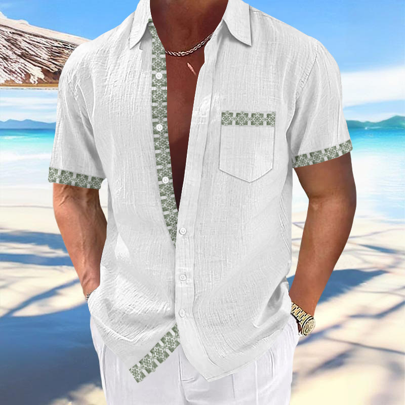 Resort Vintage Totem Print Shirt