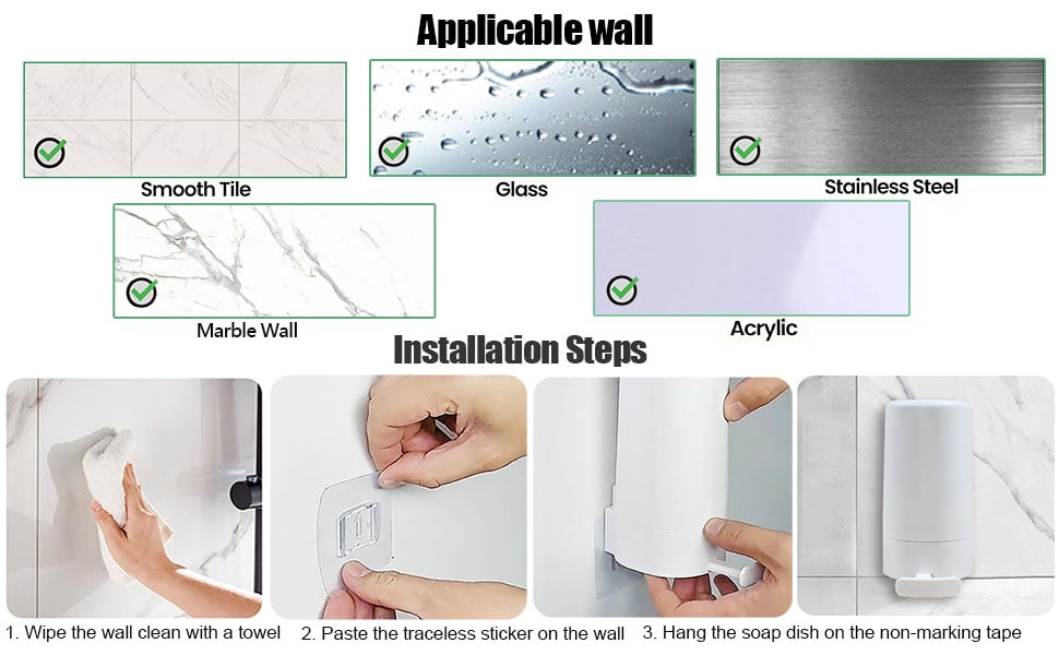 Wall-mounted Soap Savers Soap Holder Easy to install No drilling required