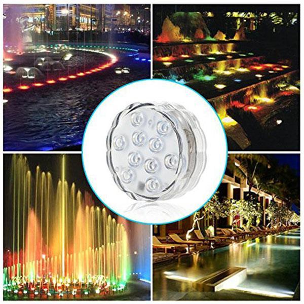 10 LED REMOTE CONTROLLED RGB SUBMERSIBLE LIGHT