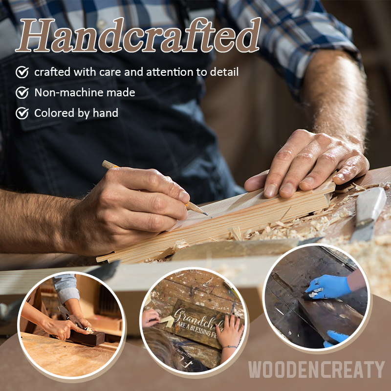 Personalized Grandkids Hanging Decor Sign - 30 Member Signs Can Be Added