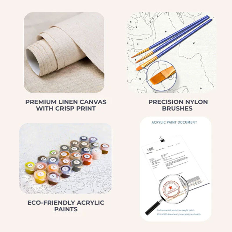 Customized Personalized Photo Oil Painting DIY Kit | Handmade Painting Gift Kit