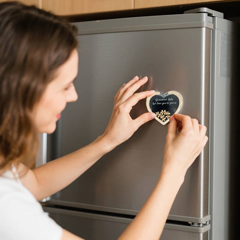 Personalized Heart Name Puzzle Fridge Stickers