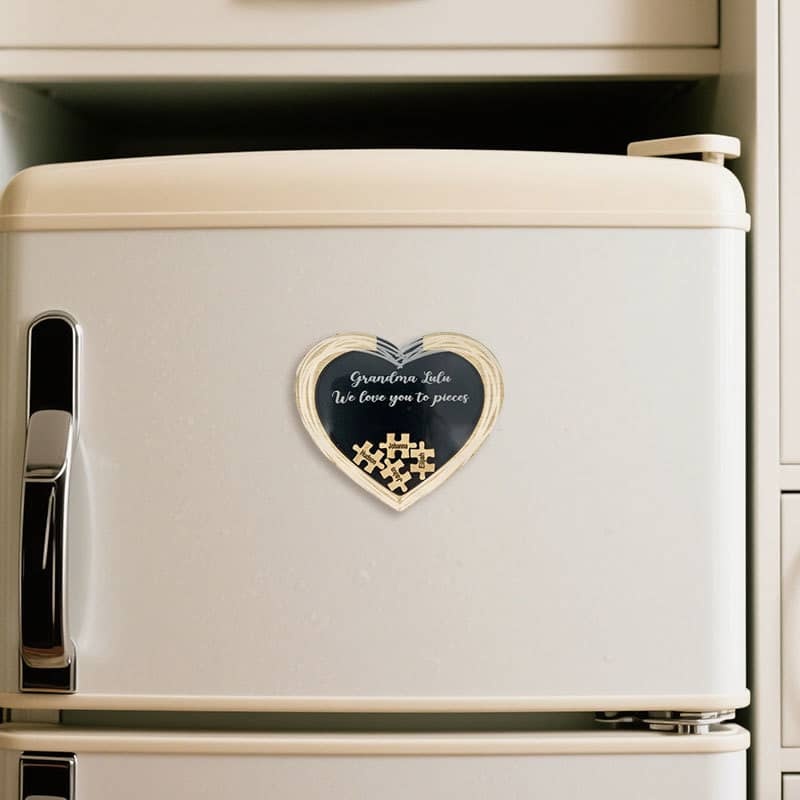 Personalized Heart Name Puzzle Fridge Stickers