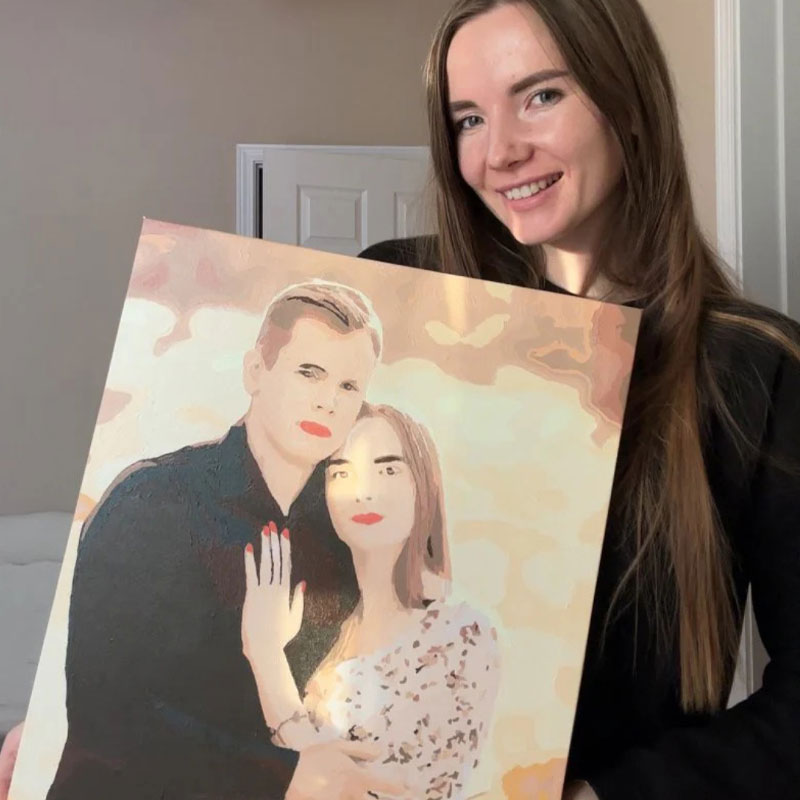 Customized Personalized Photo Oil Painting DIY Kit | Handmade Painting Gift Kit