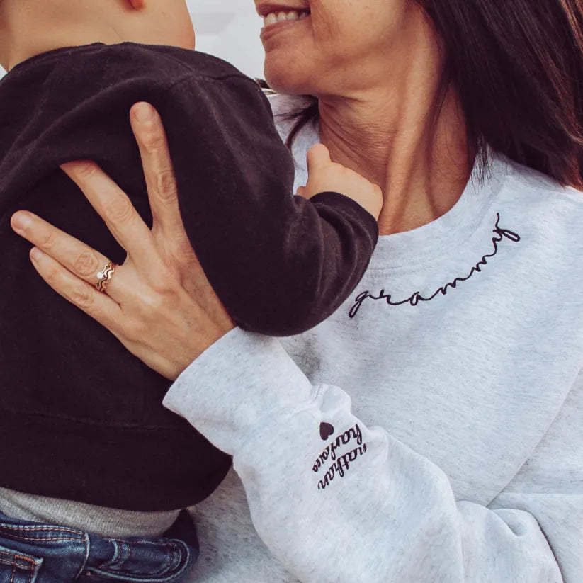 Customized Mom Embroidered Sweatshirt