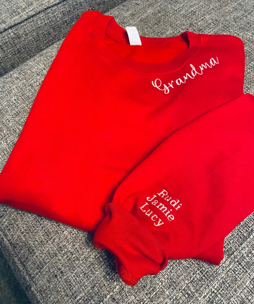 Customized Mom Embroidered Sweatshirt