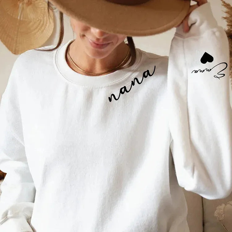 Customized Mom Embroidered Sweatshirt