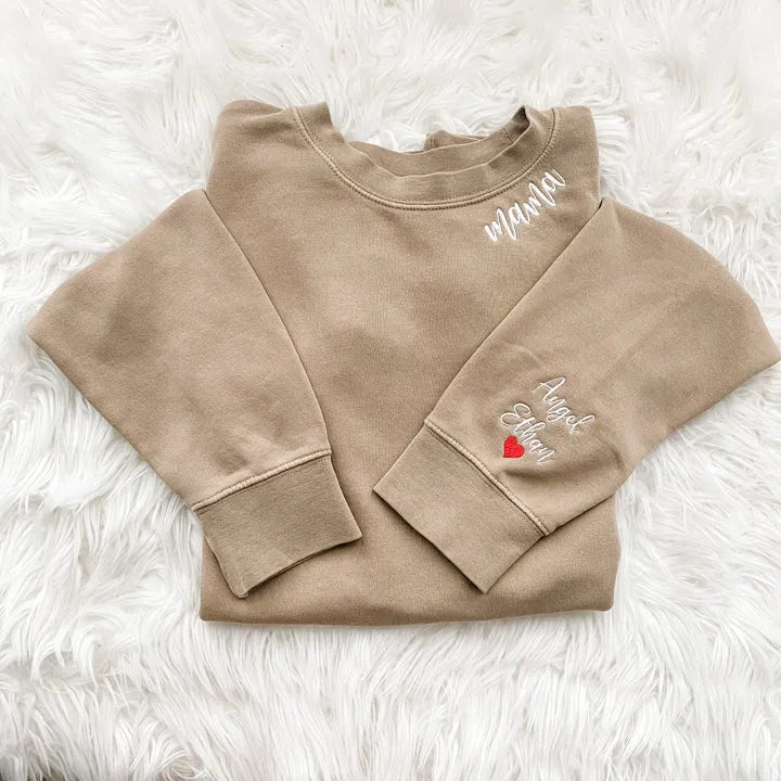Customized Mom Embroidered Sweatshirt