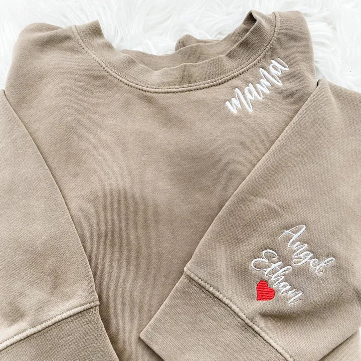 Customized Mom Embroidered Sweatshirt
