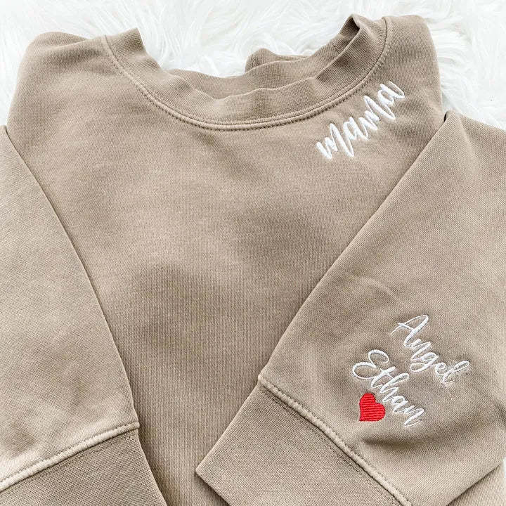 Customized Mom Embroidered Sweatshirt