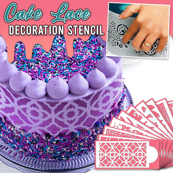 Cake Lace Decoration Stencil (Set of 10) Kitchen trillionwish
