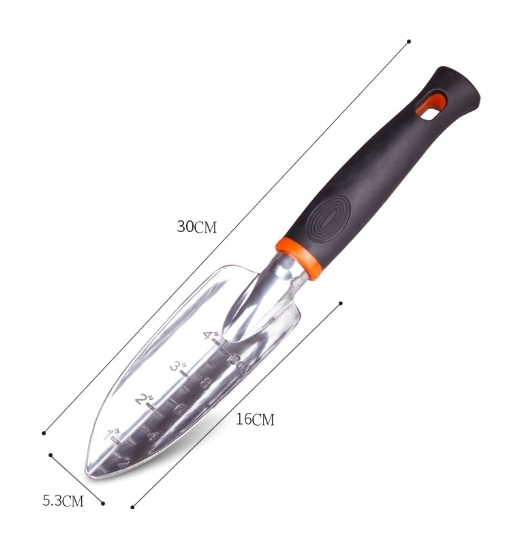 3-delt hageredskapssett - murerskje, jordfreser og kultivator for hagearbeid