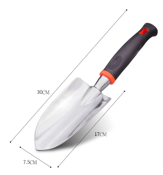 3-delt hageredskapssett - murerskje, jordfreser og kultivator for hage