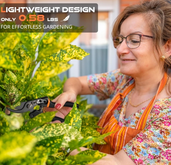 Leaflooms 8.5" Professional Bypass Garden Scissors & Clippers for Branch Trimming