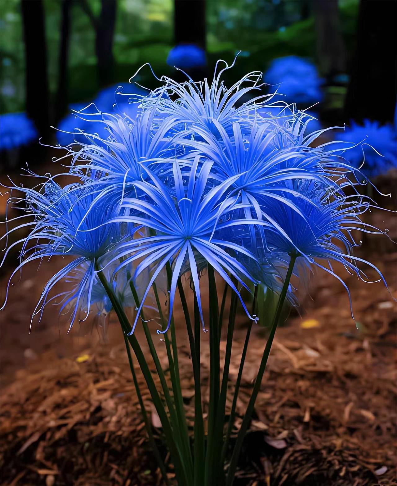 Re Blooming Blue Spider highest Lily