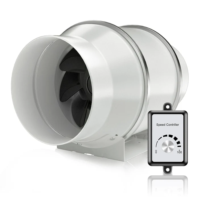 6 Inch Inline Duct Fan with Variable Speed Controller 400 CFM