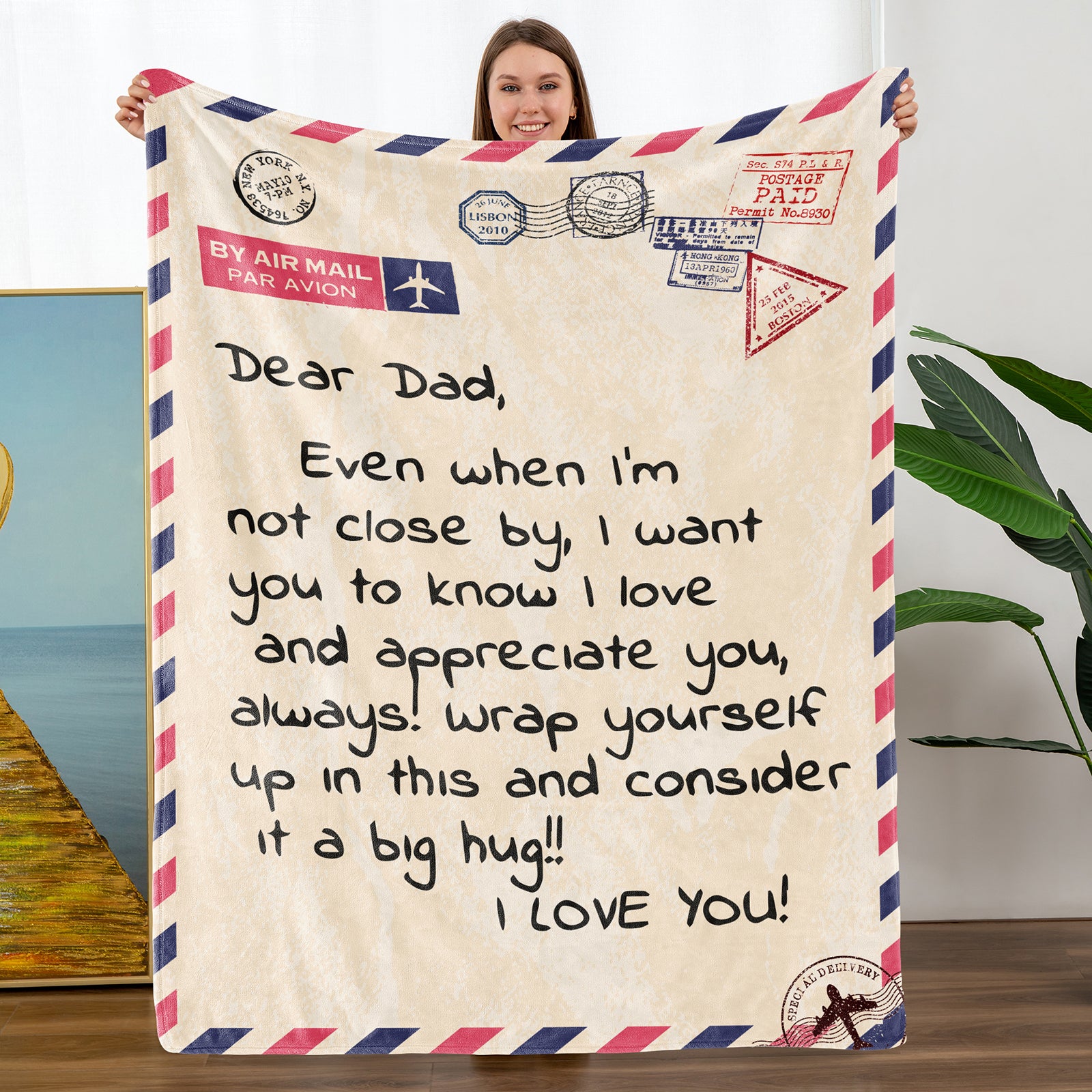 Fathers Day Birthday Gifts for Dad,Dad Blanket-A Loves Gift